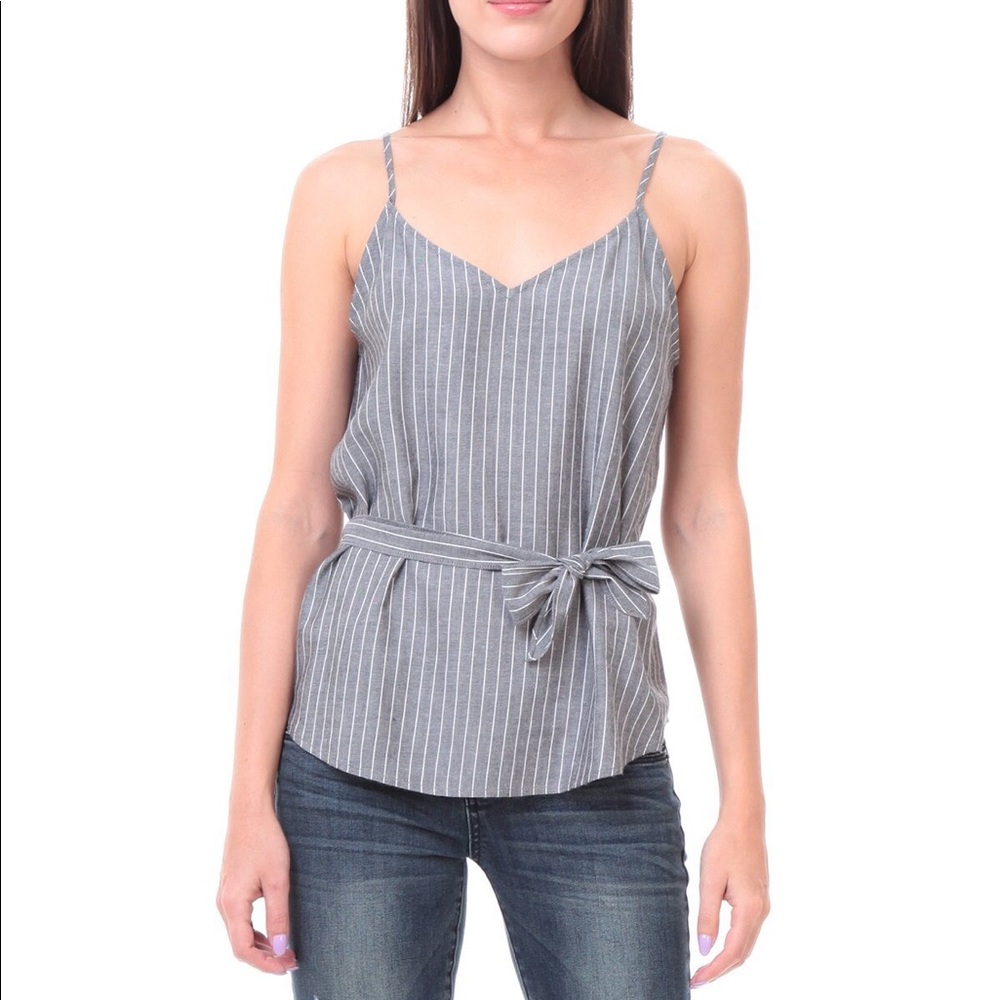 Naked Zebra Striped Cami with Belt
